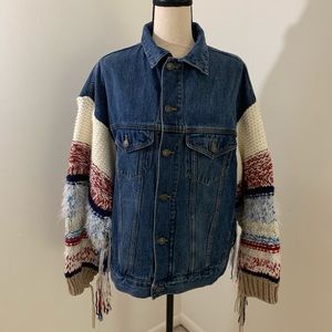 Zara Jean Jacket with Knit Sleeves